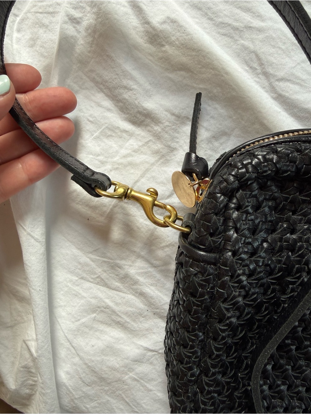 Black Woven Crossbody Bag - Clare V - Picture 5 of 8